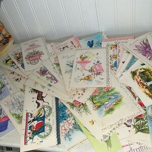 Huge lot Vintage unused greeting cards birthday get well more made in USA